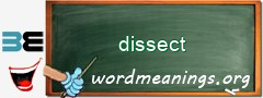 WordMeaning blackboard for dissect